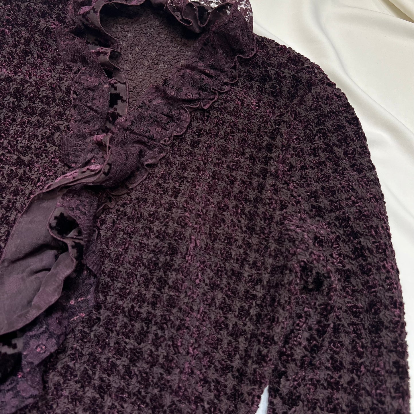 Lace Trim Knit Cardigan