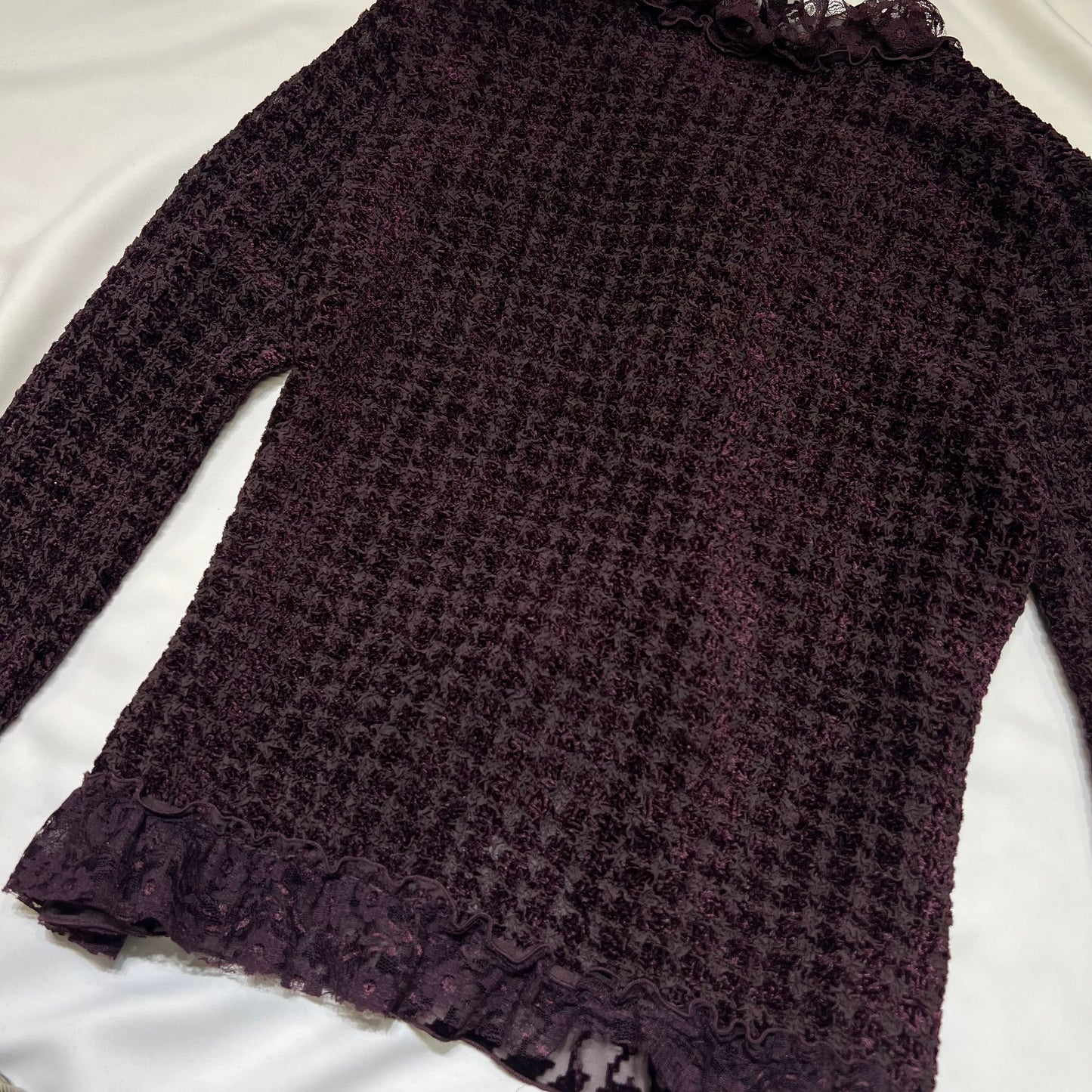 Lace Trim Knit Cardigan