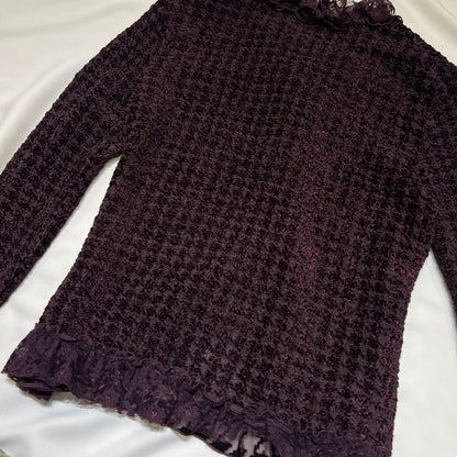 Lace Trim Knit Cardigan