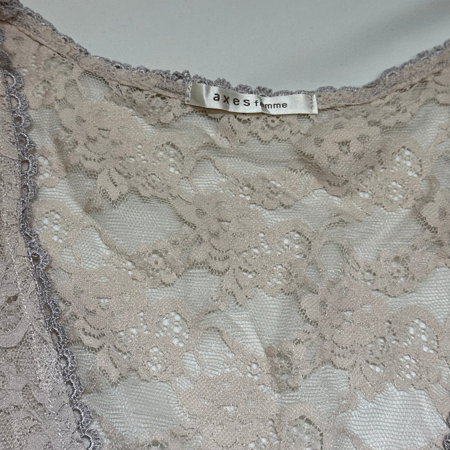 Axes Femme Sheer Lace Cardigan Vest
