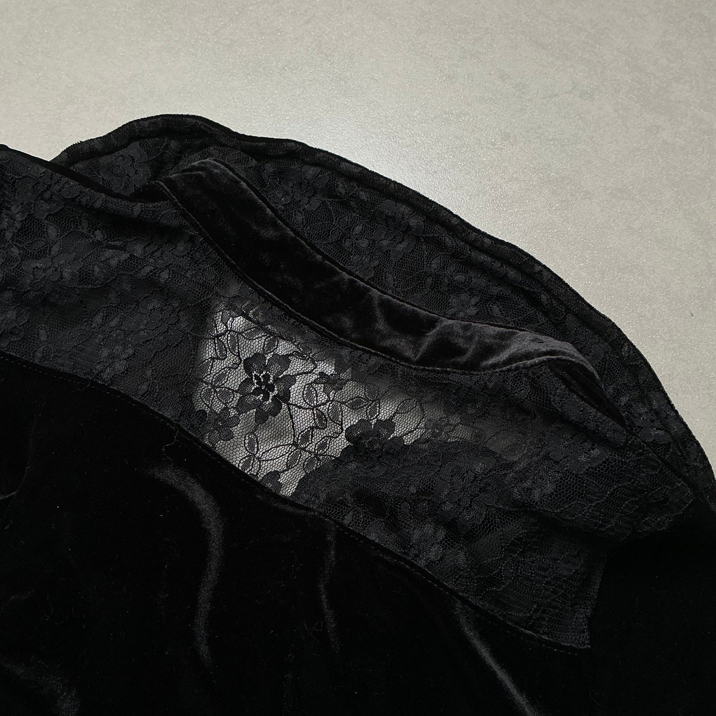 Ruffle Velvet Shirt