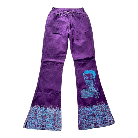 Betty Boop Snake Print Bootcut Pants