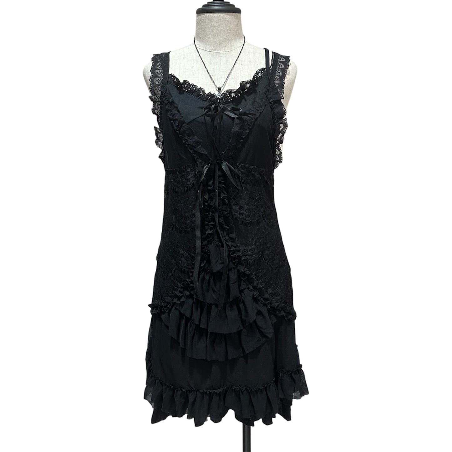 Layered Mesh Dress with Camisole