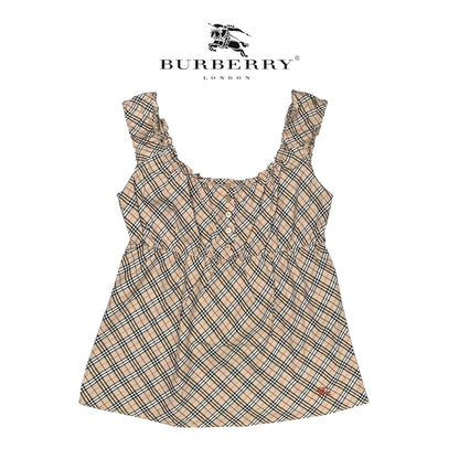 90s Burberry Off Shoulder Top