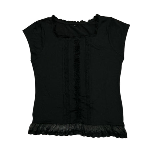 Lace Trim Square Neck Top