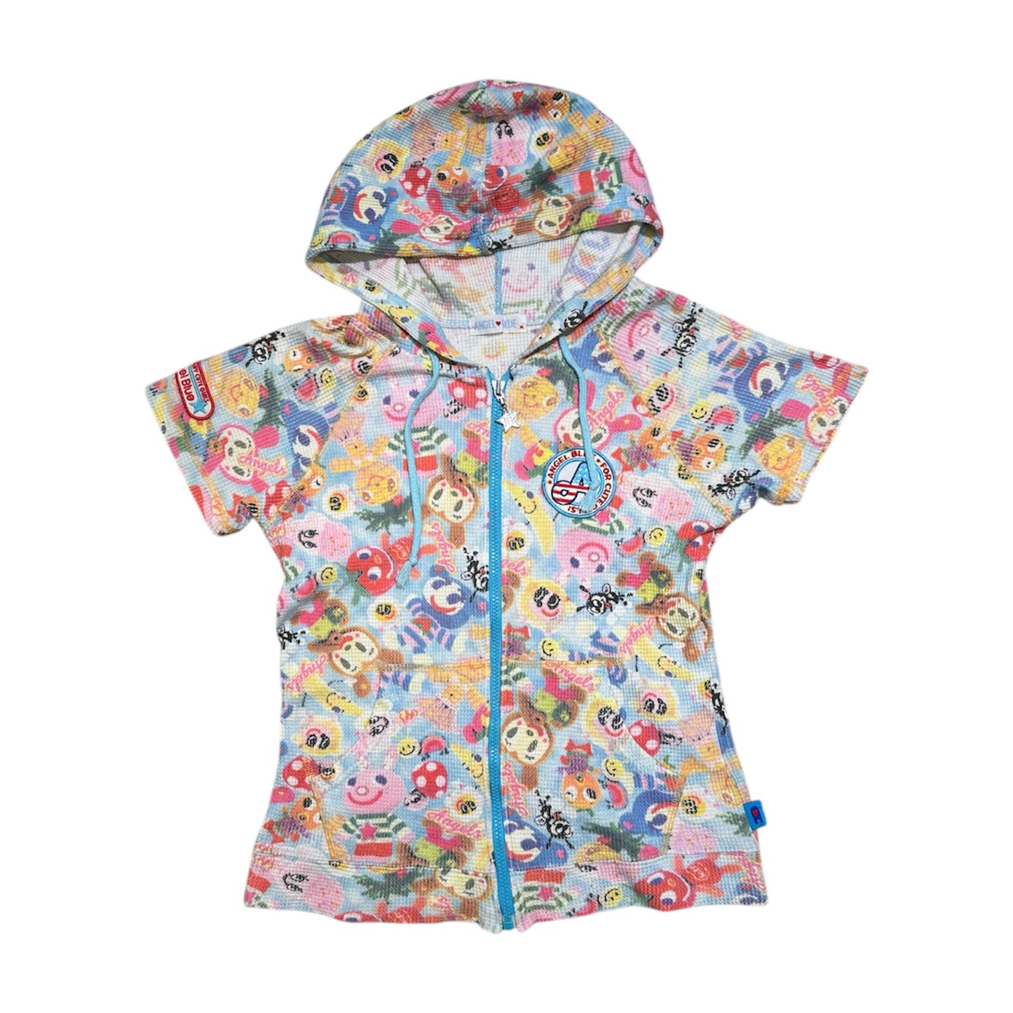 Angel blue Zip-up AOP Hoddies Shirt