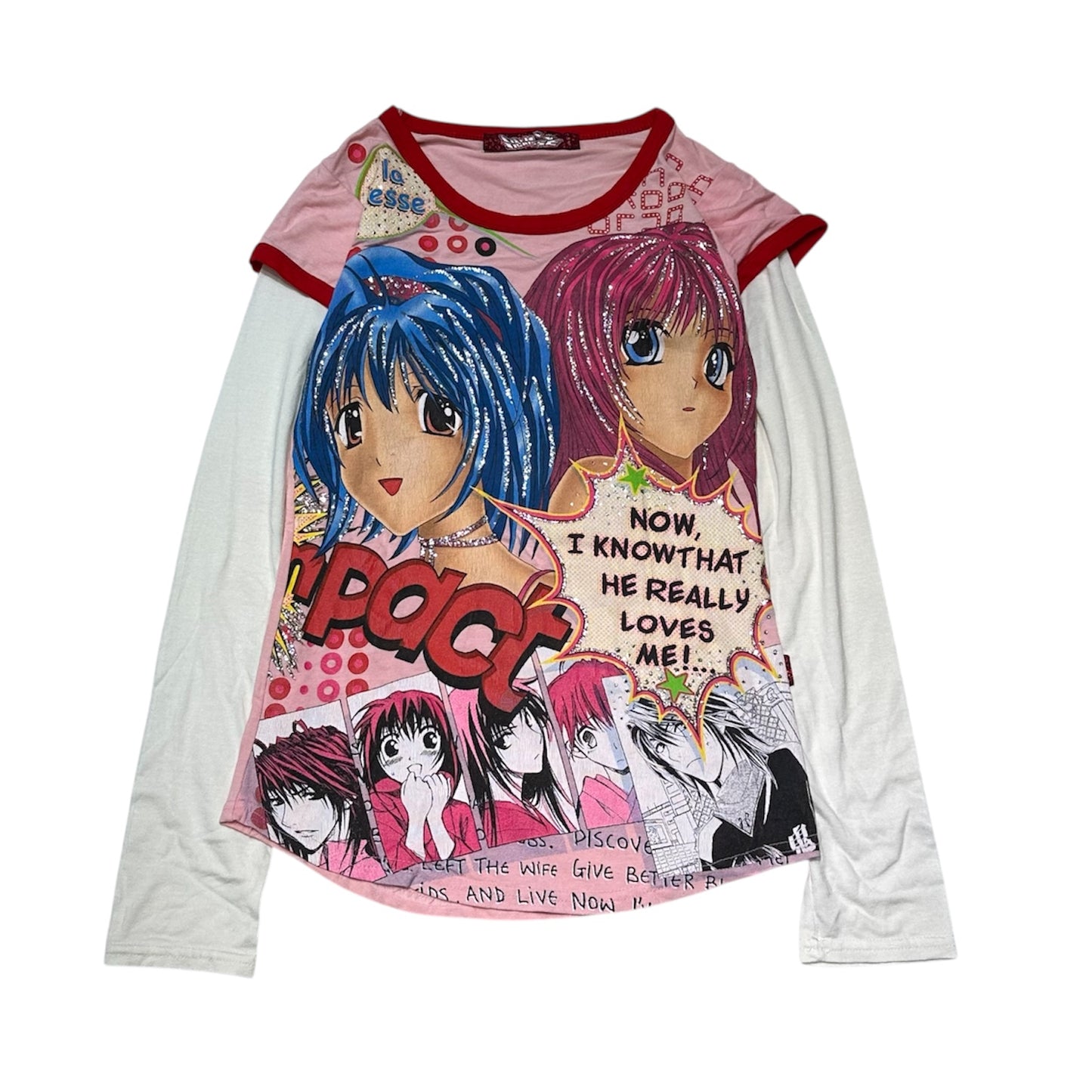 Lili La Tigresse 1999 Anime Graphic Layered Long Sleeves Tee