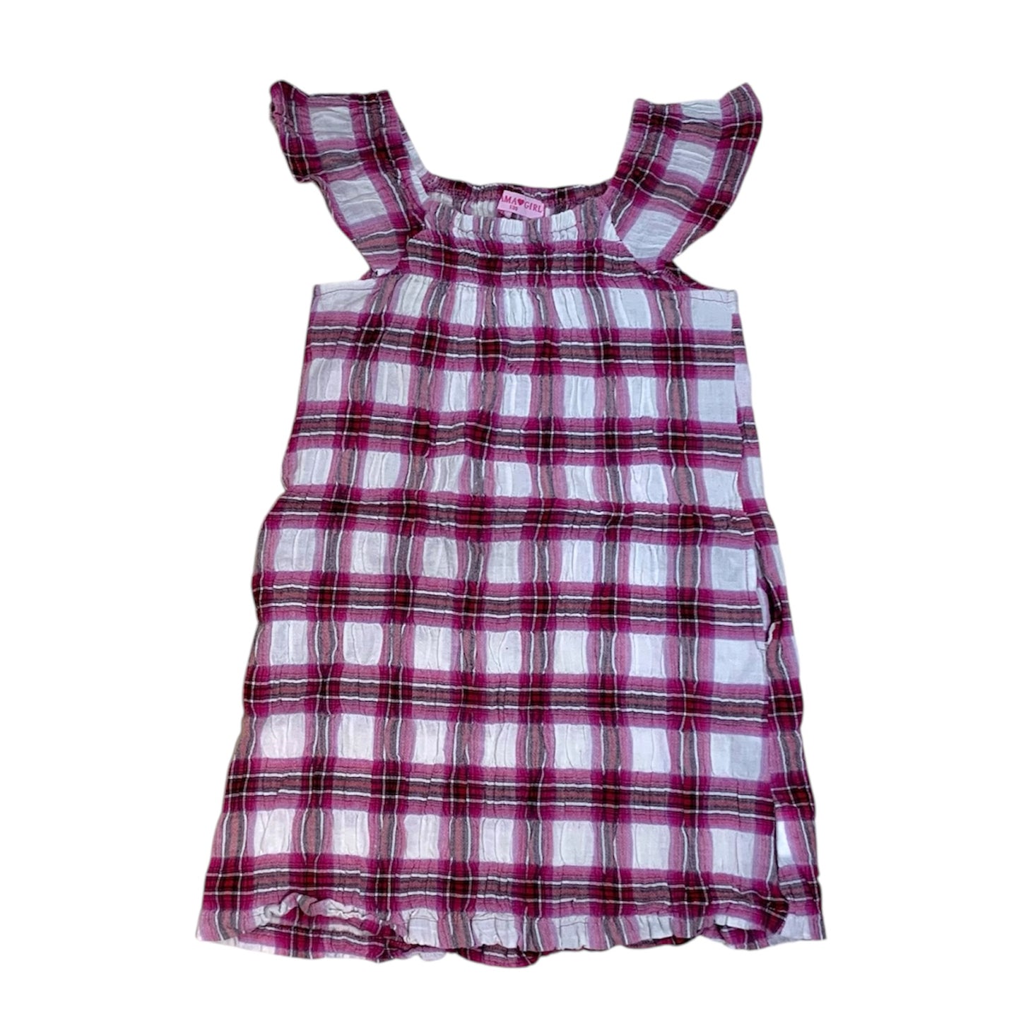 Plaid Ruffle Strap Top