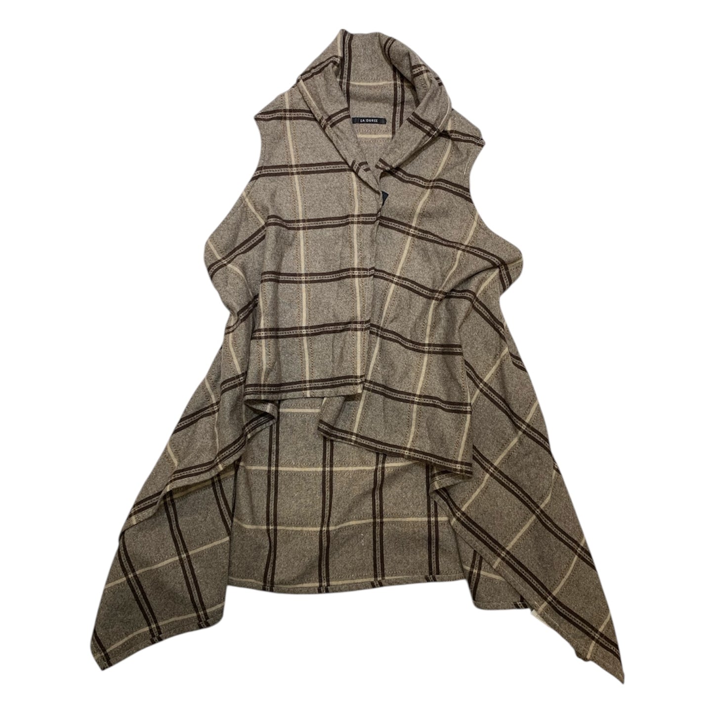 Plaid Wool Blend Multi-way Poncho