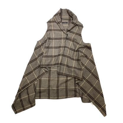 Plaid Wool Blend Multi-way Poncho