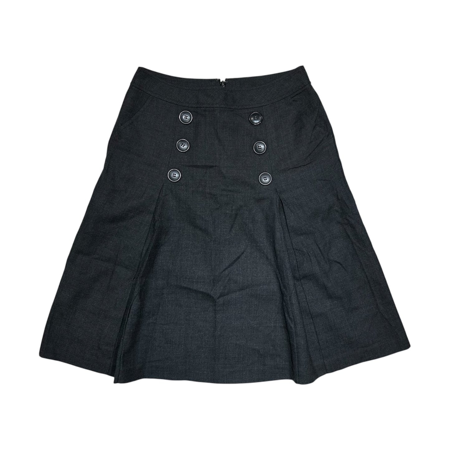 Button A-line Midi Skirt