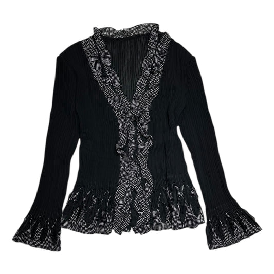 Mesh Polka Dot Hem Cardigan