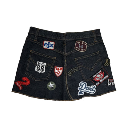 Miss Sixty Pins Denim Mini Skirt