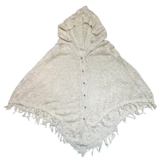 Hooded Fringe Poncho Cardigan