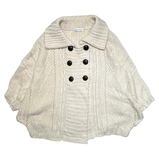 Double-Breasted Knit Cape Coat