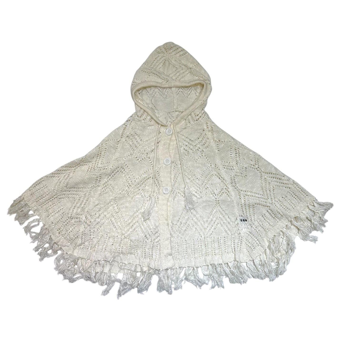 Hooded Fringe Poncho Cloak