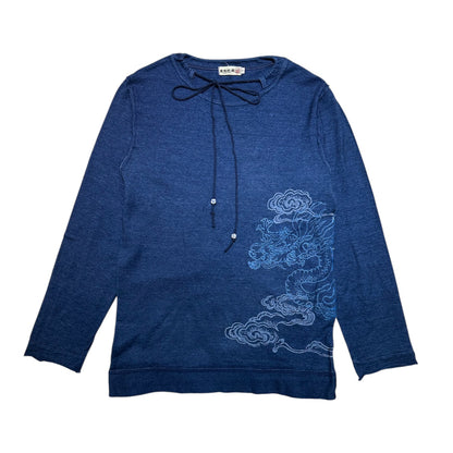 Japan Traditional Dragon Long Sleeves Top