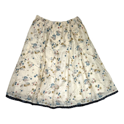 Angel Pattern Midi Skirt