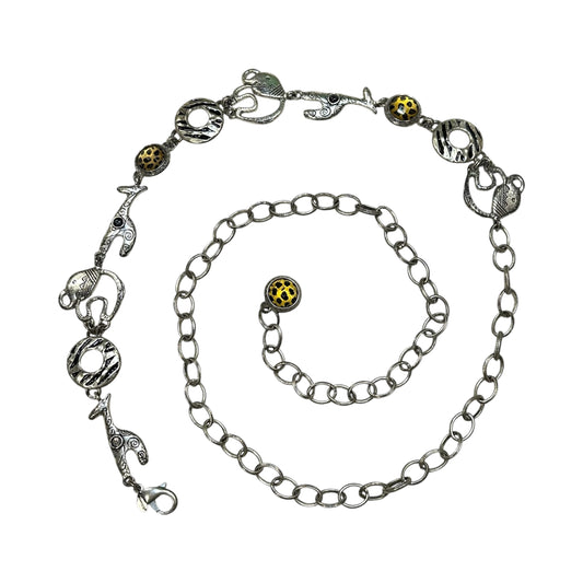 Tribal Giraffe Leopard Print Accent Chain Belt