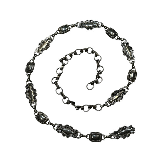 Ornate Rectangular Metal Link Belt
