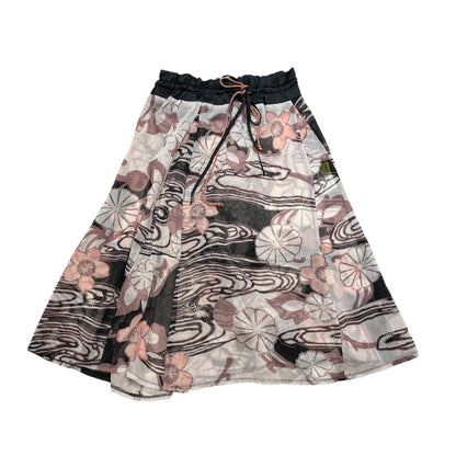 Japanese Pattern Mesh Skirt