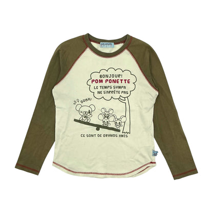 00s Pom Ponette Raglan Long Sleeve Tee