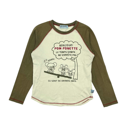 00s Pom Ponette Raglan Long Sleeve Tee