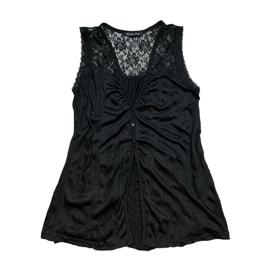 Sheer Lace Cardigan Vest