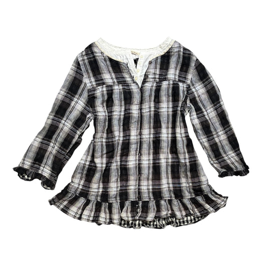 Checked Long Sleeves Top
