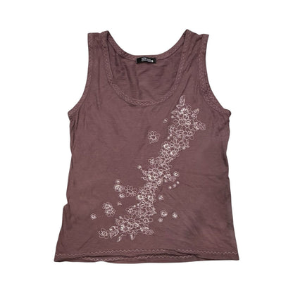 Embroidered Floral Tank Top